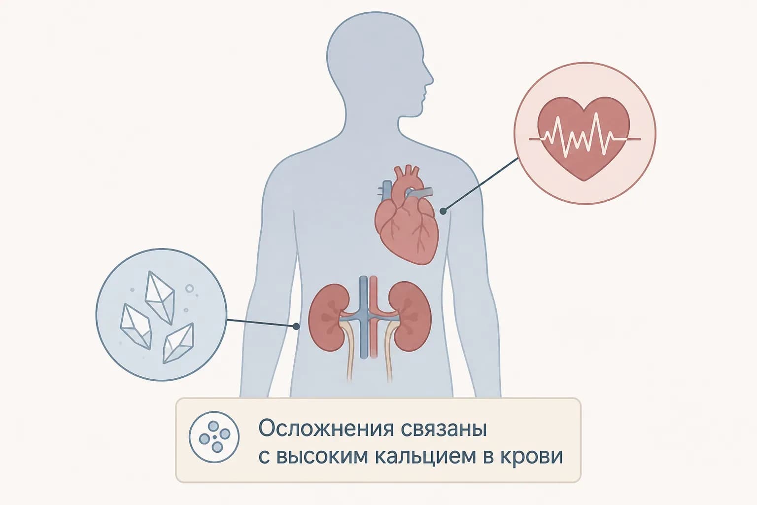 Органы-мишени при выраженной гиперкальциемии
